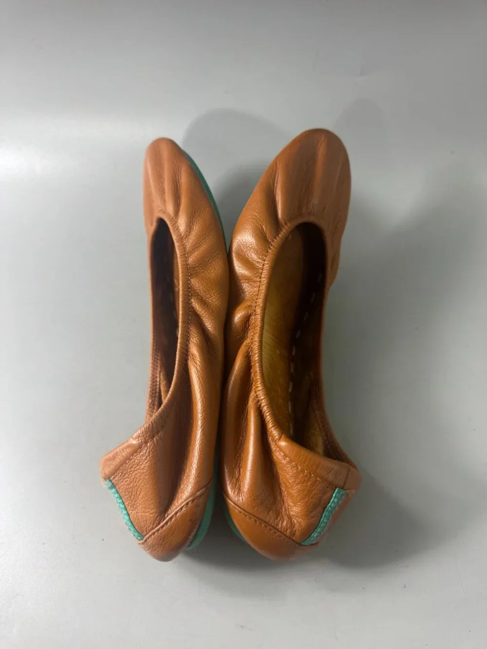 TIEKS THE BALLET FLAT IN CHESTNUT, SIZE 8